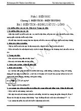 Tài liệu học tập môn Vật lý Lớp 11